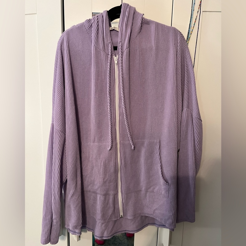 Blumin Apparel over sized zip hoodie 1xl